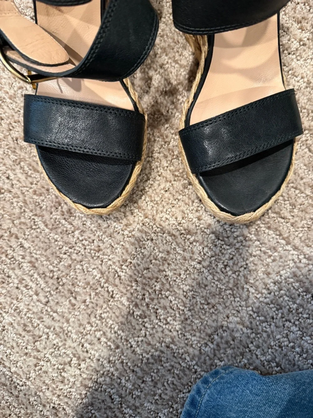 Black Espadrille Wedge Sandals - Stewart Weitzman - Picture 3 of 8